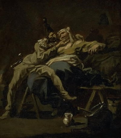 Pulcinella et Colombina - Alessandro Magnasco