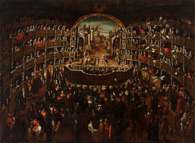 Le Théâtre, avec une scène de l