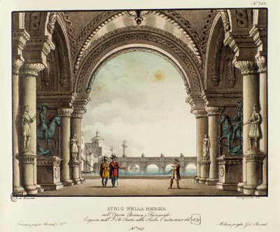 Vue de la salle du palais royal Scénographie pour la représentation en 1829 de l