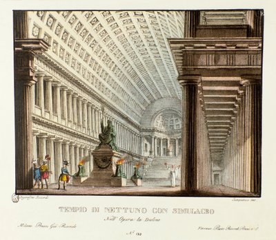 Vue du temple de Neptune Scénographie pour la tragédie lyrique « Didone » (1783) du compositeur Niccolo Vito Piccinni d