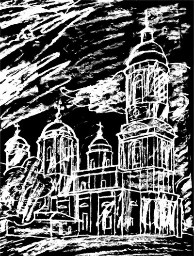 Église sous les nuages, 2020 - Alex Caminker