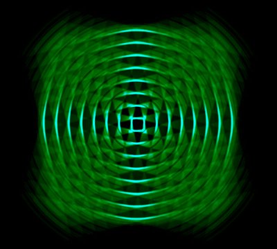 géométrique optique en vert, 2017 - Alex Caminker