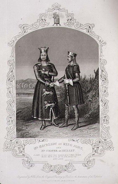 M. Macready en Roi Jean et M. Cooper en Hubert, Acte III Scène 3 de 