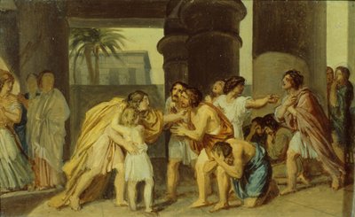 Joseph se révèle à ses frères, années 1830 - Alexander Andreyevich Ivanov