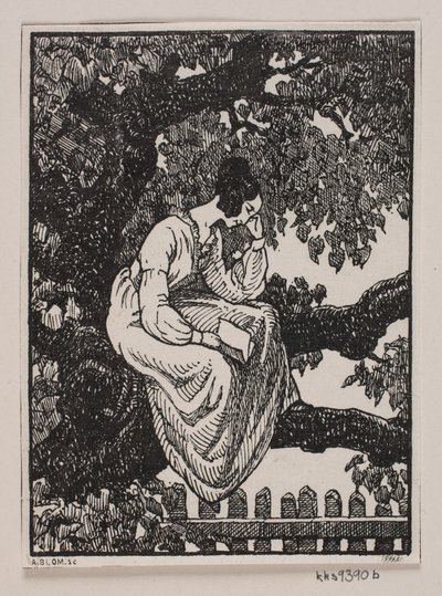 Danois :  Vignette pour le "Posthuset i Hirschholm" de H. Hertz - Alexander Blom