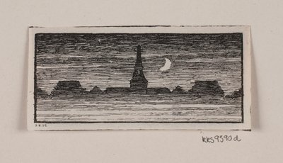 Danois :  Vignette pour le "Posthuset i Hirschholm" de H. Hertz - Alexander Blom
