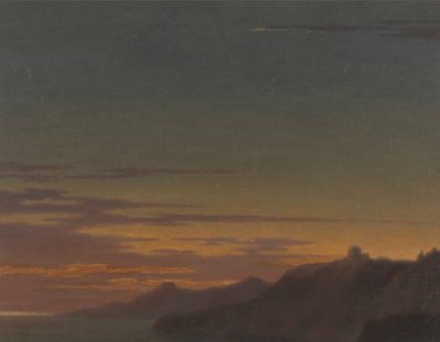 Fin de journée : coucher de soleil sur la côte - Alexander Cozens