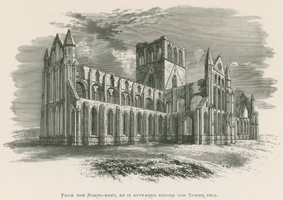 Abbaye de Whitby, vue du nord-est, telle qu