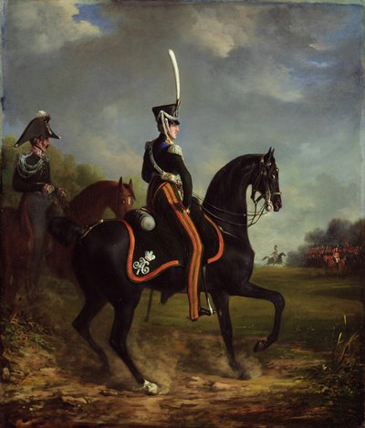 Tsar Nicolas Ier de Russie, alors Grand-Duc, chevauchant dans Hyde Park - Alexander Ivanovich Sauerweid