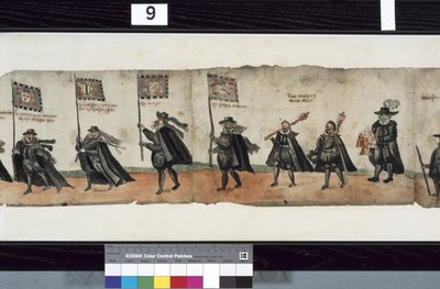 Détail de La Procession Funéraire de Huntly, dit avoir été utilisé pour les obsèques de George 1er, Marquis de Huntly - Alexander Kincaid