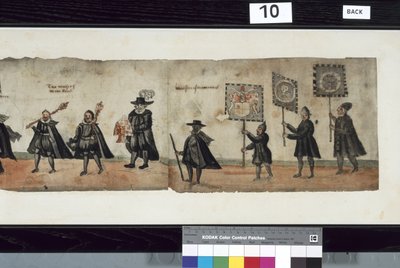 (détail) de La procession funéraire de Huntly, dit avoir été utilisé pour les obsèques de George 1er, marquis de Huntly - Alexander Kincaid