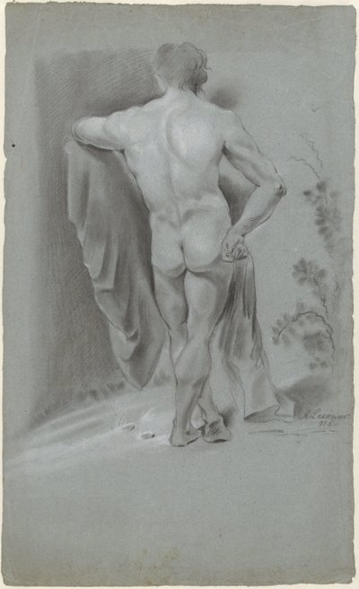 Nu masculin debout, vu de dos - Alexander Liernur