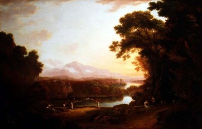 Paysage italianisant avec paysans dansant - Alexander Nasmyth