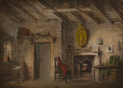 Décor de scène pour Heart of Midlothian ; Cottage des Deans - Alexander Nasmyth