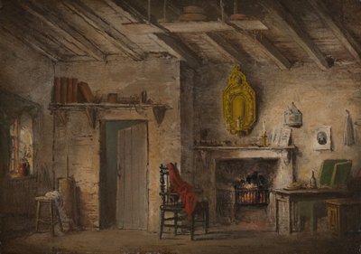 Décor de scène pour Cœur de Midlothian, Cottage des Deans, vers 1819 - Alexander Nasmyth