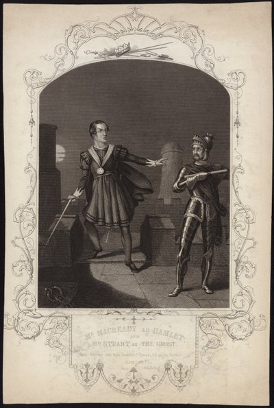 M. Macready en Hamlet et M. Stuart en Le Fantôme - Alexander Reid