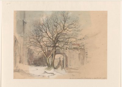 Cour du monastère Saint-Antoine à Maastricht, en hiver - Alexander Schaepkens