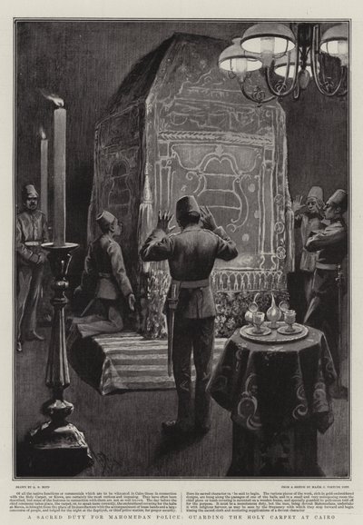 Un devoir sacré pour la police mahométane, gardant le Saint Tapis au Caire - Alexander Stuart Boyd