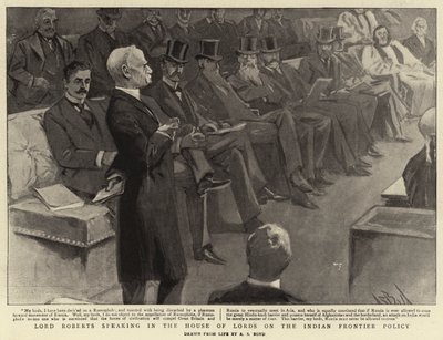 Lord Roberts parlant à la Chambre des Lords sur la politique frontalière indienne - Alexander Stuart Boyd