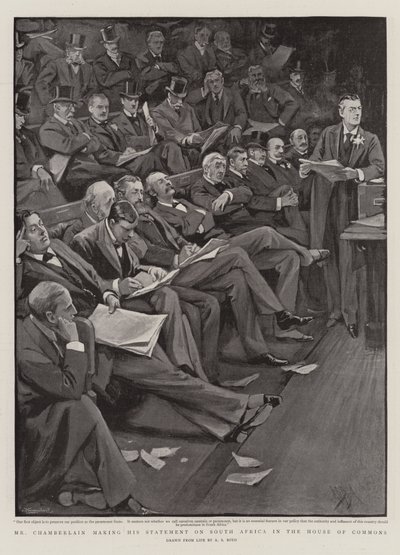 M. Chamberlain faisant sa déclaration sur l