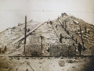 Préparation du site pour la construction du Palais des Soviets, ca 1931 - Alexander Timofeevich Lebedev