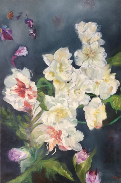 Fleurs blanches délicates - Alexandra Higgins