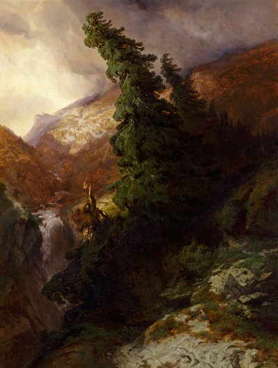 Gorge de haute montagne (vallée de Handegg dans le canton de Berne) - Alexandre Calame