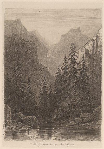 Vue prise dans les Alpes - Alexandre Calame