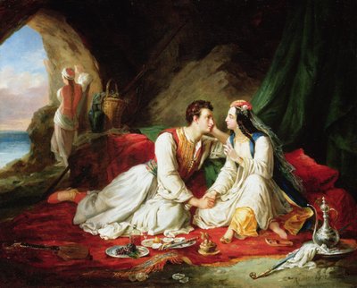 Byron en Don Juan, avec Haidee, 1831 - Alexandre Colin