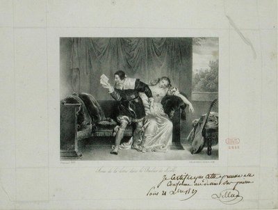 Scène de la lettre de l