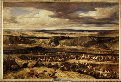 La défaite des Cimbres - Le général romain Gaius Marius bat les Cimbres dans une plaine de Provence ... - Alexandre Gabriel Decamps