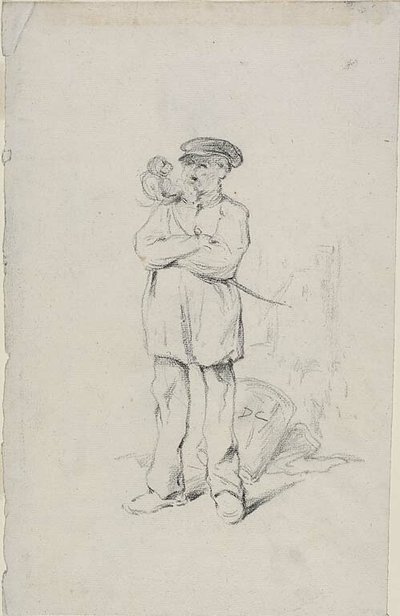 Marin avec un singe - Alexandre Gabriel Decamps