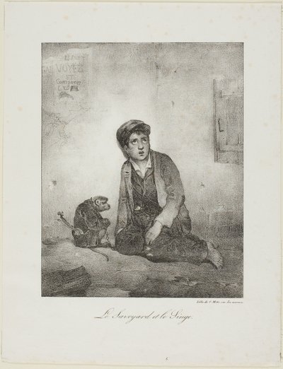 Le Savoyard et le singe - Alexandre Gabriel Decamps
