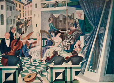 (détail) Décoration murale dans une salle de concert dans une maison privée, vers 1927 - Alexandre Jacovleff
