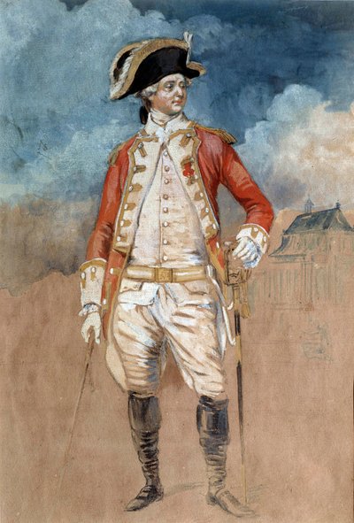 Portrait en pied de Louis Stanislas Xavier de France, Comte de Provence (futur roi Louis XVIII) (1755-1824) - Alexandre Moitte