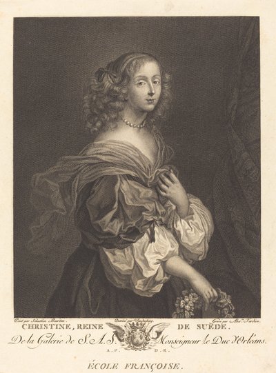 Reine Christine de Suède - Alexandre Tardieu after Sébastien Bourdon after Charles Auguste van den Berghe