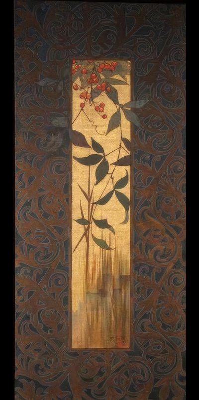 Composition avec nymphe ailée soufflant des roseaux - Alexandre de Riquer