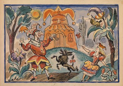 Illustration pour La Guerre de Petrushka et Stepka-Rastrepka par Evgeni Schwartz, 1925 - Alexei Alexandrovich Radakov