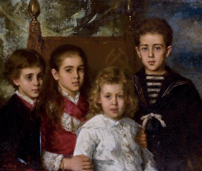 Portrait des enfants de Paul Pavlovich Demidoff, 2e prince de San Donato 1839-1885, Avrora, A - Alexei Alexeyevich Harlamov
