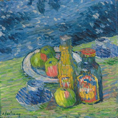 Nature morte avec bouteilles et fruits, 1900 - Alexej von Jawlensky