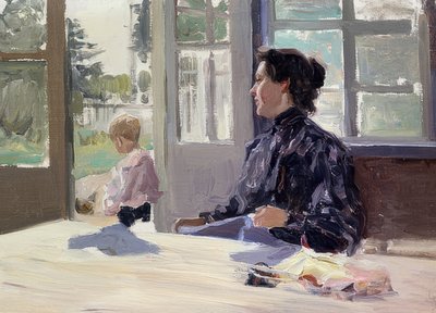Sur la terrasse - Alexei Steipanovitch Stepanov