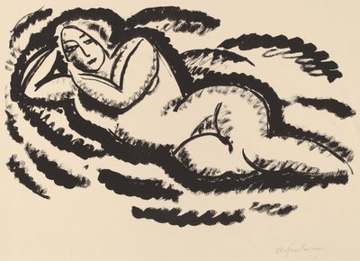 Nu allongé - Alexej von Jawlensky