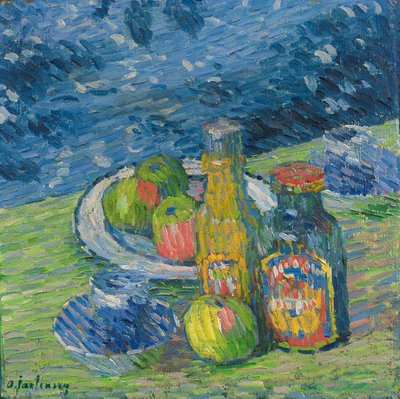 Nature morte avec bouteilles et fruits - Alexej von Jawlensky