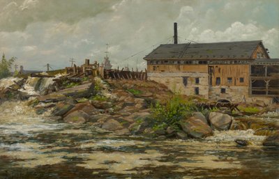 Le moulin de Farnham à St. Anthony Falls, Minneapolis - Alexis Jean Fournier