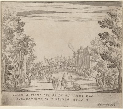 Jereo devant le roi des Huns pour la libération de Sainte Ursule - Alfonso Parigi II