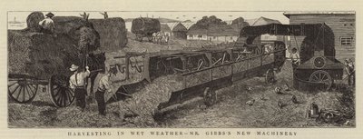 Récolte par temps humide, la nouvelle machinerie de M. Gibbs - Alfred Chantrey Corbould
