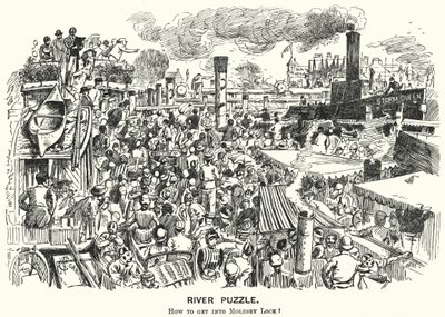 Caricature de Punch : Congestion sur la Tamise à l