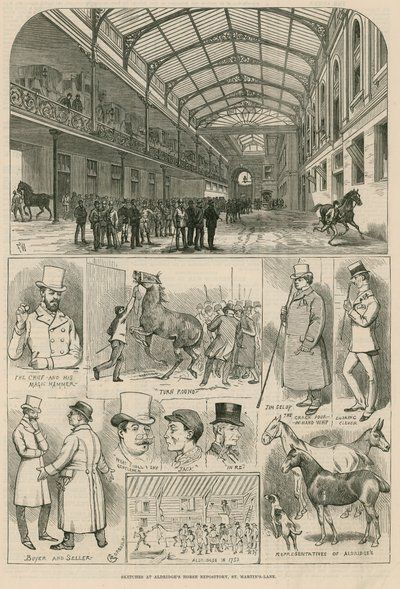 Croquis au dépôt de chevaux d