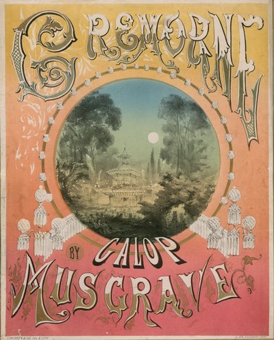 Cremorne Galop par Frank Musgrave, partition musicale - Alfred Concanen