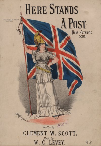 Ici se dresse un poteau, nouvelle chanson patriotique - Britannia tenant l